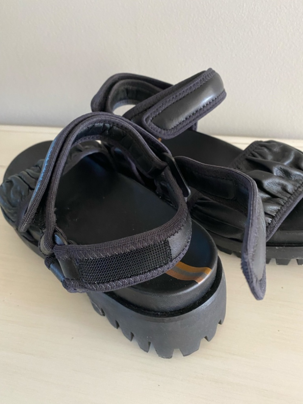 Sam Edelman Edythe Black Sandals with Adjustable Ankle Strap Size 8 1/2 - Picture 7 of 8